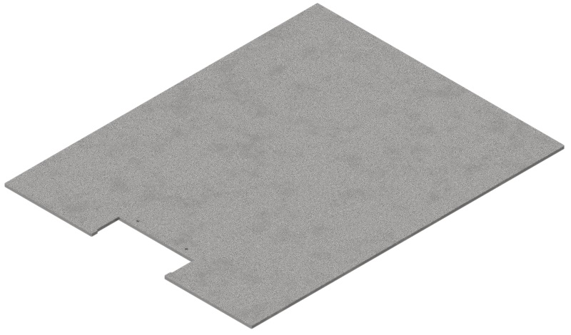 Produktbild UBK 501 002  -  Deckel flach mit Ausschnitt für Bürstenauslass zu UBK 500, für alle Belagshöhen